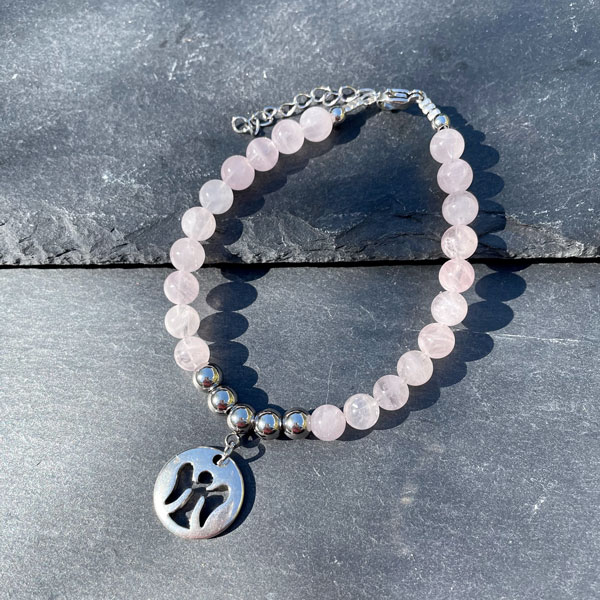 bracelet en quartz rose pour femme Belle de lune