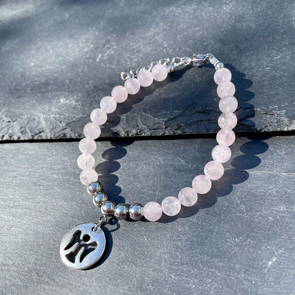 bracelet en quartz rose pour femme Belle de lune