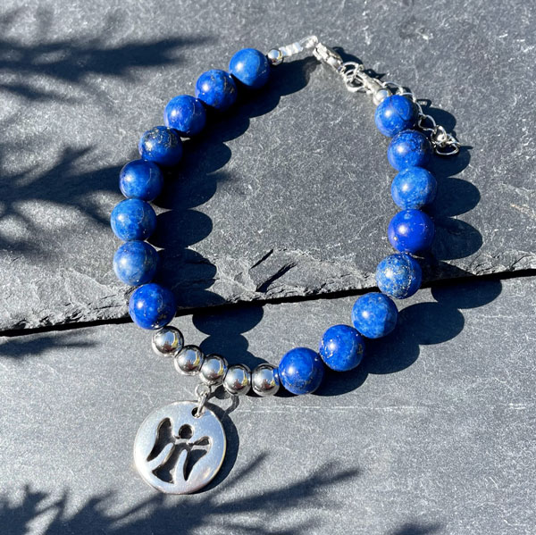 bracelet en lapis-lazuli belle de lune