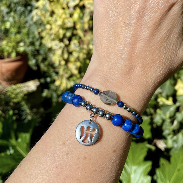 bracelet en lapis-lazuli belle de lune