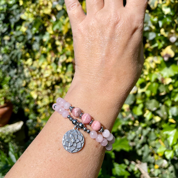 bracelet quartz rose belle de lune