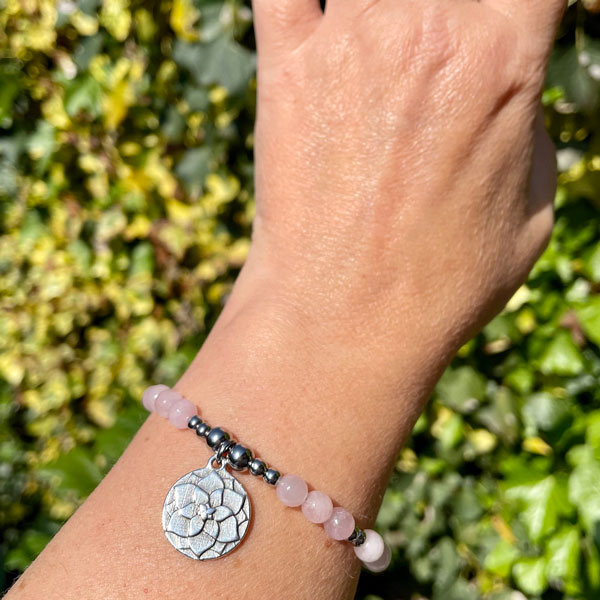 bracelet quartz rose belle de lune