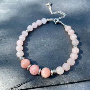 bracelet rhodochrosite belle de lune