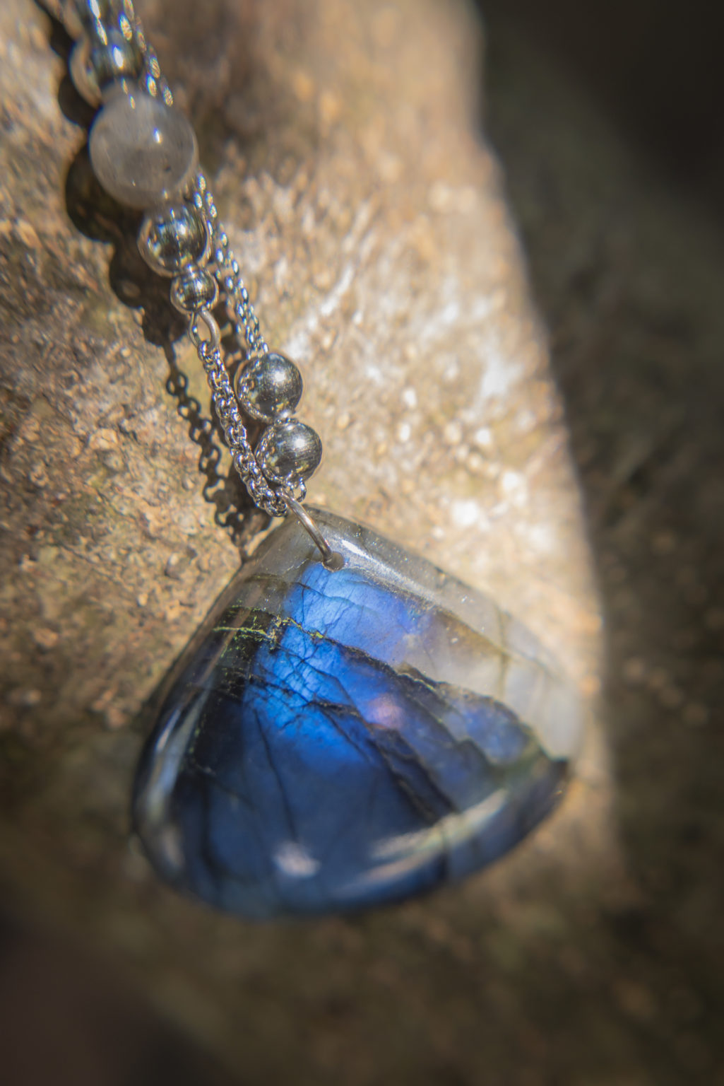 collier femme labradorite belle de lune