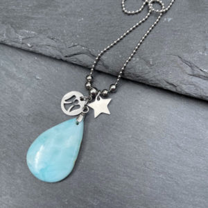 collier pour femme en larimar BELLE DE LUNE