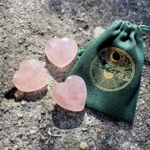 coeur en quartz rose belle de lune