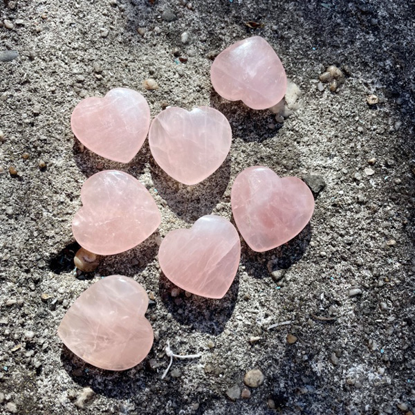 Coeur Quartz rose