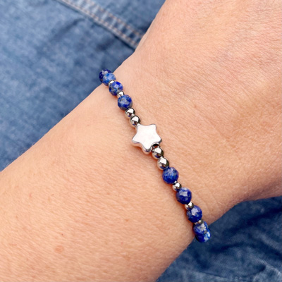 bracelet femme lapis lazuli belle de lune