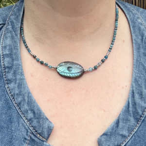 collier femme labradorite belle de lune