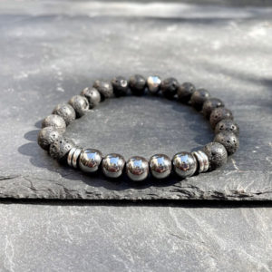 bracelet homme hematite belle de lune