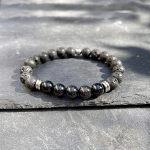 bracelet homme obsidienne belle de lune