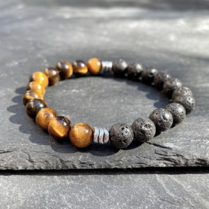 bracelet homme oeil de tigre belle de lune