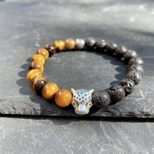 bracelet homme oeil de tigre belle de lune