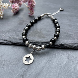 bracelet obsidienne belle de lune