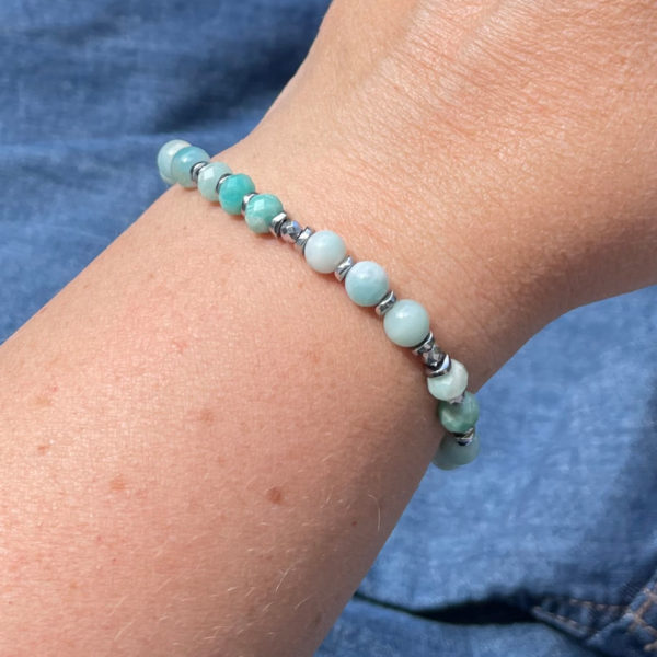 bracelet amazonite femme belle de lune