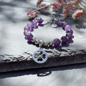 bracelet en améthyste femme belle de lune