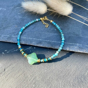 bracelet aventurine apatite trefle belle de lune