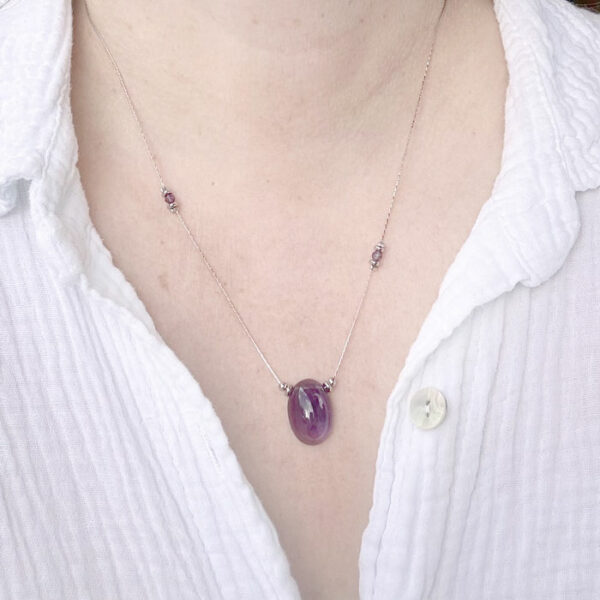 collier amethyste belle de lune