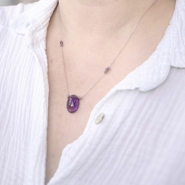 collier amethyste belle de lune