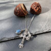 Collier labradorite Croix belle de lune5025 Collier labradorite Croix belle de lune