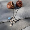 Collier labradorite Croix belle de lune5026 Collier labradorite Croix belle de lune