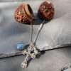 Collier labradorite Croix belle de lune5027 Collier labradorite Croix belle de lune