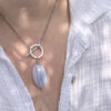 collier calcedoine belle de lune