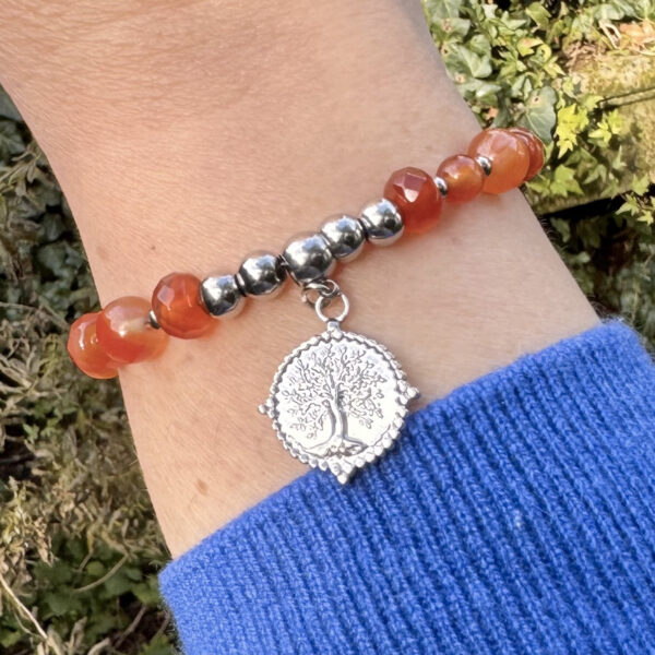 bracelet en cornaline pour femme belle de lune
