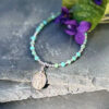 bracelet médaille marie pierres naturelles belle de lune
