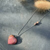 collier en rhodonite pierre naturelle Belle de lune