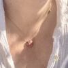 collier en rhodonite pierre naturelle Belle de lune