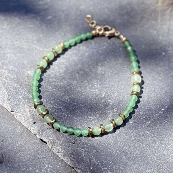 bracelet en pierre aventurine verte