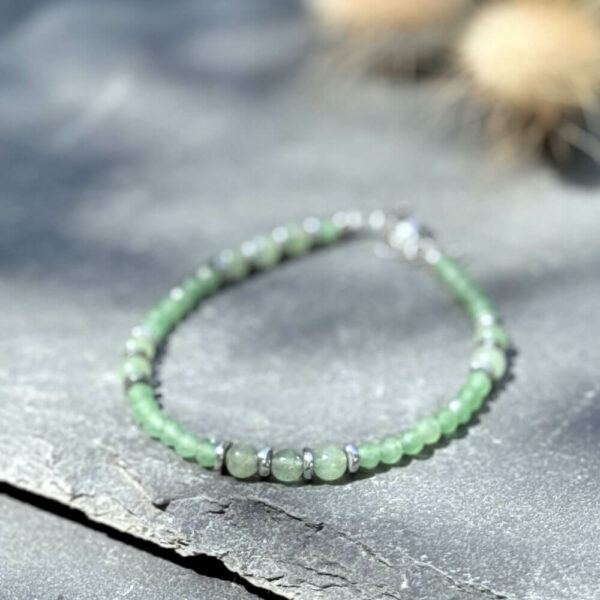 bracelet en pierre aventurine verte