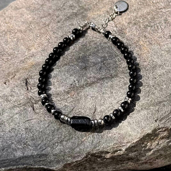bracelet tourmaline noire bijou artisanal
