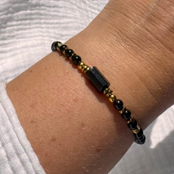 bracelet tourmaline noire pierre naturelle detox energetique