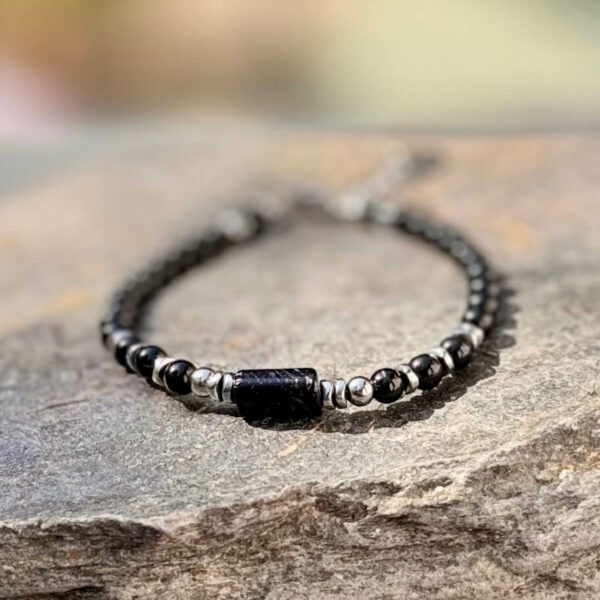 bracelet tourmaline noire zoom perles