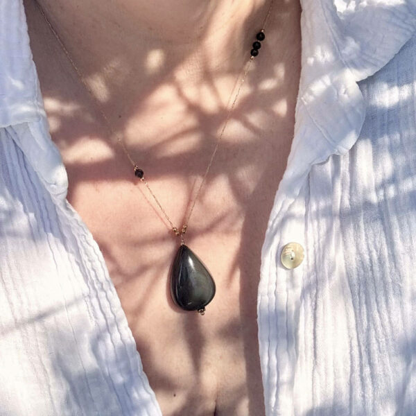Collier en obsidienne œil céleste Naël – Image 6