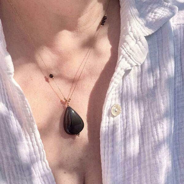 Collier en obsidienne œil céleste Naël – Image 9
