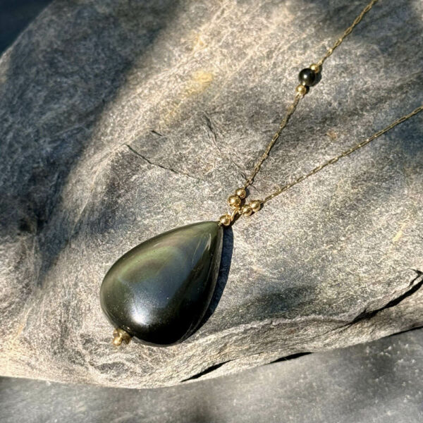 Collier en obsidienne œil céleste Naël – Image 3