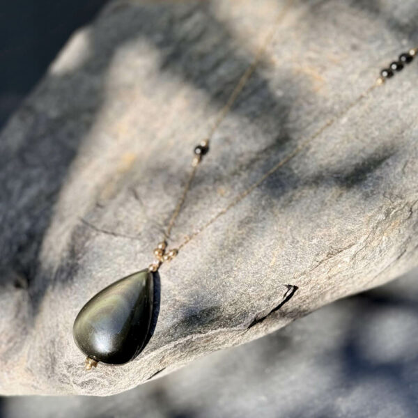 Collier en obsidienne œil céleste Naël – Image 7