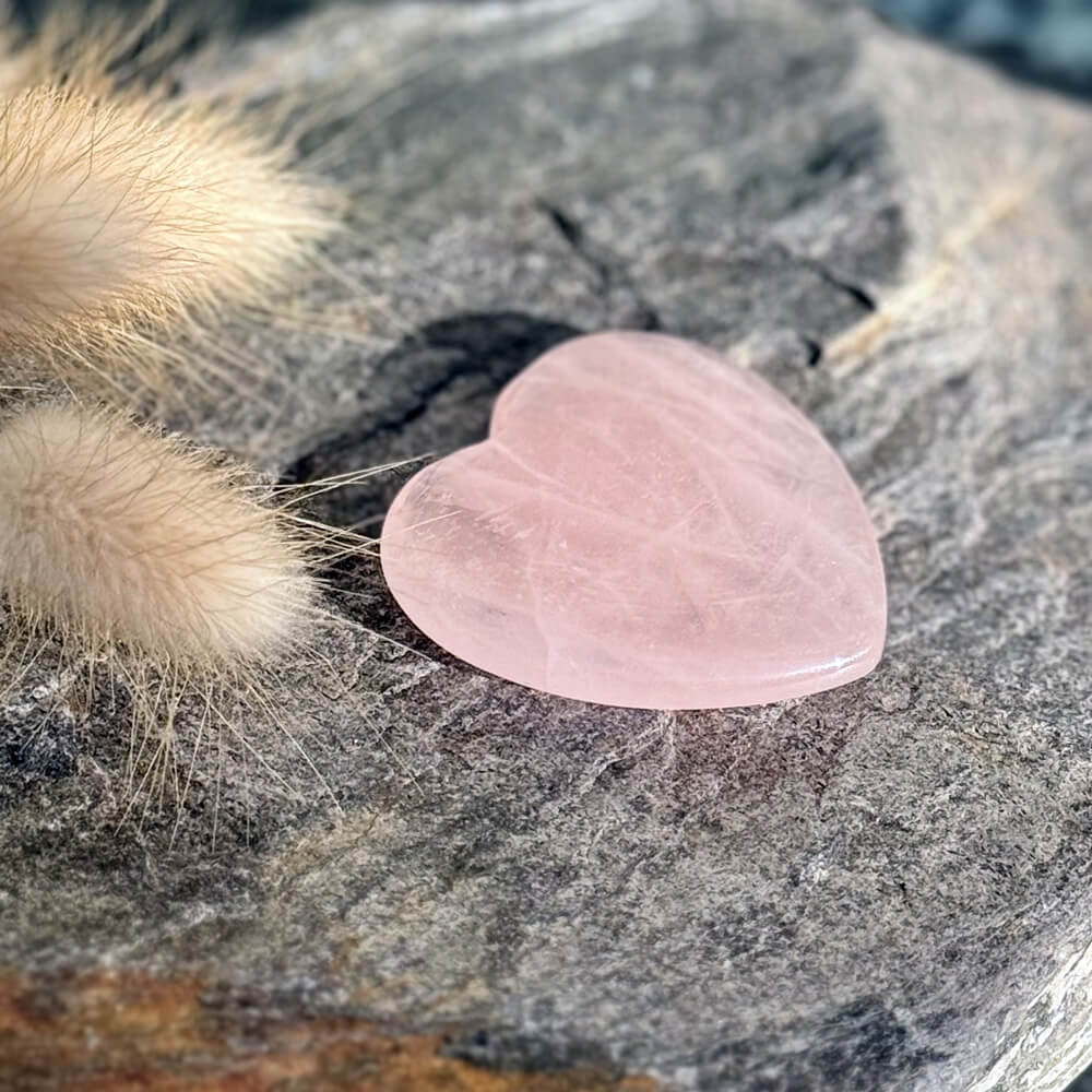 cœur en quartz rose