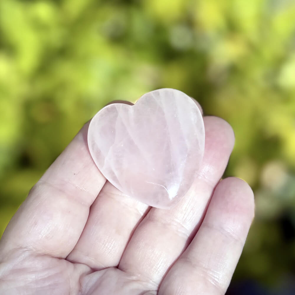cœur en quartz rose