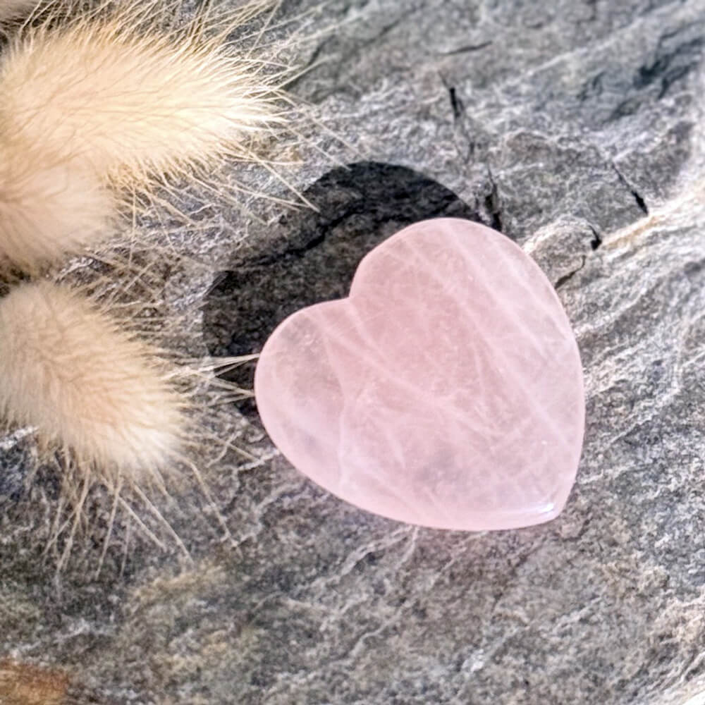 cœur en quartz rose