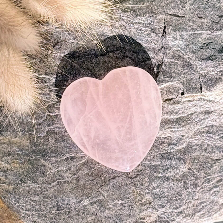 cœur en quartz rose