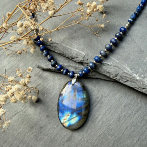 Collier en labradorite et lapis-lazuli Alice