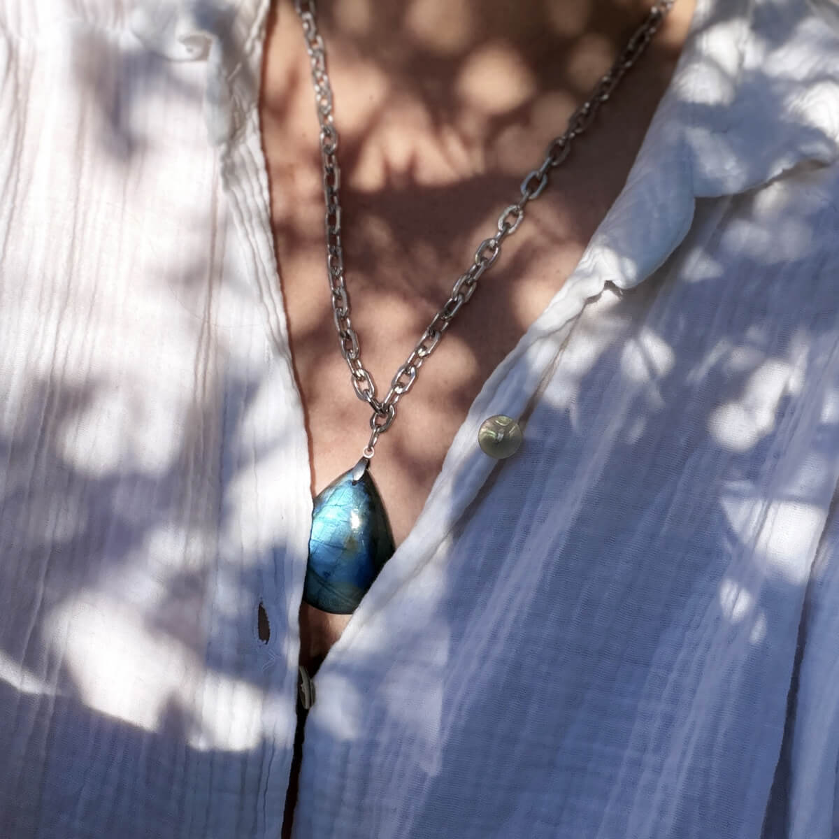 collier en labradorite pour les femmes Belle de lune