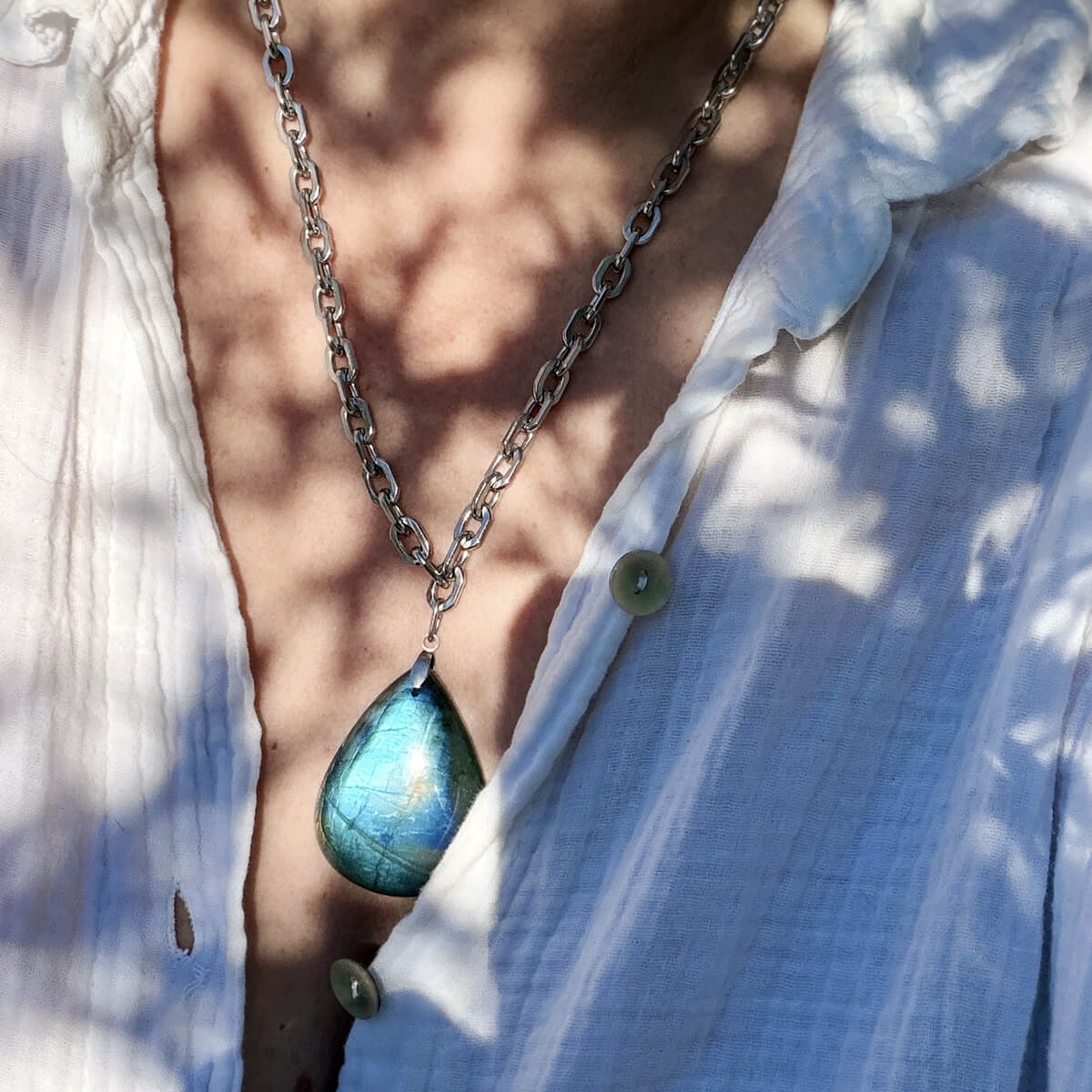 collier en labradorite pour les femmes Belle de lune