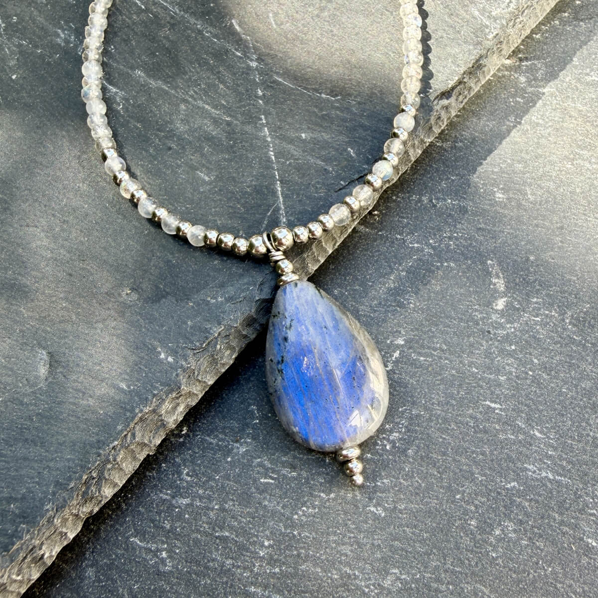 collier en labradorite pour les femmes Belle de lune