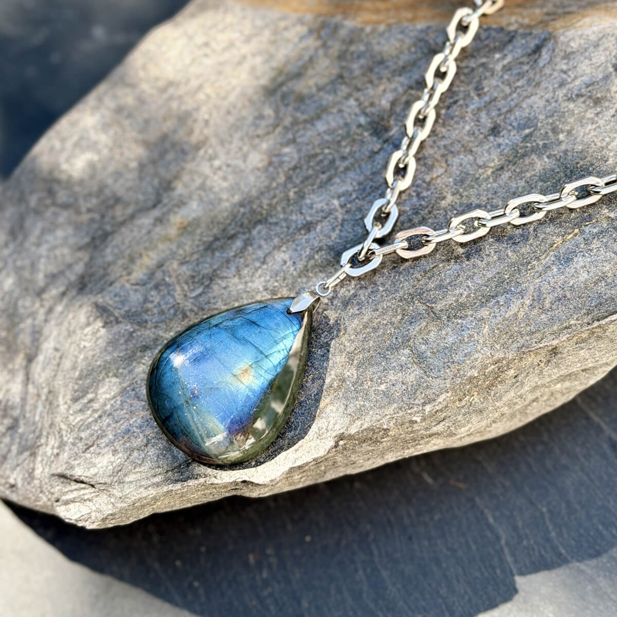 collier en labradorite pour les femmes Belle de lune