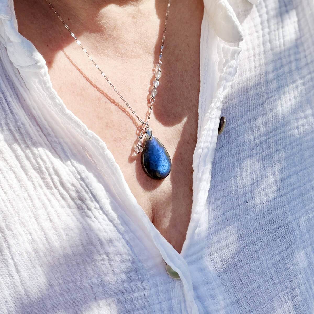 collier labradorite pour femme belle de lune